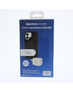 Universal NEW Case FIT Apple iPhone 16 3-1 Pack accesory (screen protector ,cube) Black  - (SBUND3200)