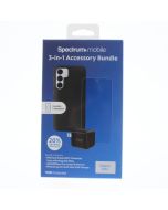 Universal A-STOCK Case FIT Samsung Galaxy S25+ 3-1 Accessory Bundle (Missing screen protector) Black  - (SBUND1210)