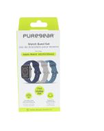 Pure Gear NEW Watch Band FIT Apple watch (42/44/45mm) 3 Pack Blue, Gray and Teal - (GO1635PG)