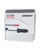 Verizon NEW Car Lighter to Attached Micro USB Car Charger 24W 2.7AMP (ERL) Black - (VPCQC3MICR-M1)