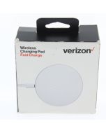 Verizon NEW Attached Micro USB Wall Charger 18W 2AMP + Wireless Charging Pad 10w (ERL)  White  - (WC10WGGLWHT-AL)