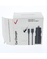 Verizon A-STOCK Car Lighter to USB-C Car Charger 45W 3AMP 6FT Lightning to Usb-C Cable Included Black - (VPC45WPPSLGHT-A)