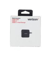 Verizon NEW USB-C &amp; USB-A Wall Charger 30W 3AMP Fast Charge Gan Black - (TVL30WGANTYPECA)