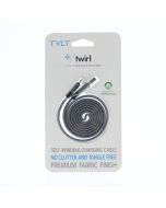 Tylt NEW Braided Cable USB-A To USB-C 1 Meter (3.2 ft) TWIRL Gray 