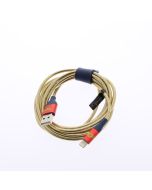 Universal NEW Cable USB-A To Lightning 2 Meter (6 ft) Wonder Woman Super Hero Gold 