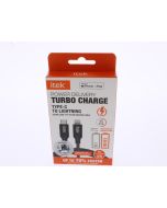 iTek NEW Cable USB-C To Lightning 1.2 Meter (4 ft) Black - (689156)