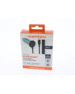 Ventev NEW Car Lighter to USB-A Car Charger 27W Attached Usb-C Cable Gray/Black - (248192)