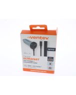 Ventev A-STOCK Car Lighter to USB-A Car Charger 27W Attached lighting Cable Gray/Black - (248191)