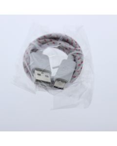 T-Mobile NEW Braided Cable USB-A To USB-C 1 Meter (3.2 ft) Magenta / Gray 