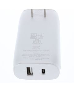 Belkin NEW USB-C &amp; USB-A Wall Charger 3AMP WHITE - (WCB007dq)