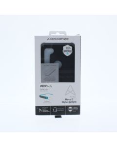 Axessorize NEW Case FIT Motorola Moto G Stylus (2020) PROTech Rugged Case WITH SCREEN PROTECTOR  Black - (MOTORTEMPGS)