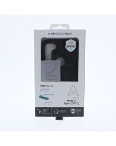 Axessorize A-STOCK Case FIT Motorola Moto G Stylus (2020) PROTech Rugged Case NO SCREEN PROTECTOR  Black - (MOTORTEMPGS)