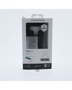 Axessorize A-STOCK Case FIT LG Stylo 6 PROTech Rugged Case NO SCREEN PROTECTOR  Black - (LGRTEMPS6)