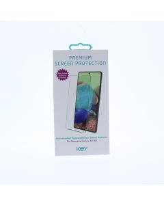Key NEW Screen Protector FIT Samsung Galaxy A71 5G Anti-microbial Tempered Glass Clear  - (SSFGAI0213GLK)