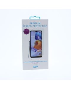 Key NEW Screen Protector FIT LG Stylo 6 Anti-microbial Tempered Glass Clear  - (SSFGAI0212GLK)