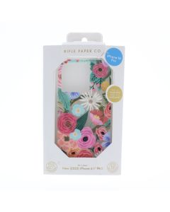 Rifle Paper A-STOCK Case FIT Apple Iphone 14 Pro 6.1" (2022) with MagSafe Clear / Garden Party Blush - (57130CMR)