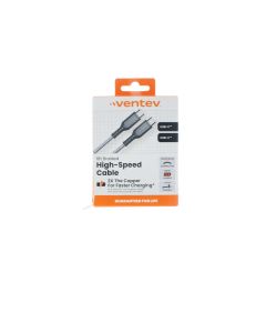 Ventev NEW Braided Cable USB-C To USB-C 1.8 Meter (5.9 ft) Gray - (BC6-GRY262894)