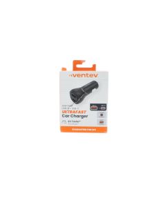 Ventev NEW Car Lighter to USB-C &amp; USB-A Car Charger 32W 3AMP Black - (CC32-HD262891)