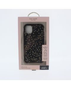 Kate Spade B-STOCK Case FIT Apple iPhone 11 Disco Dots Black Gold 
