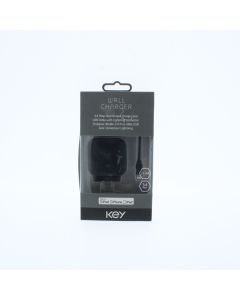 Key NEW USB-A Wall Charger 3.4AMP with 3.5' Lightning Cable for iPhone, iPod and iPad- Black - (PWUL30055USK)