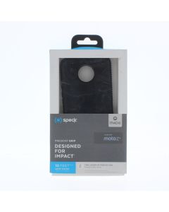 Speck A-STOCK Case FIT Motorola Moto Z4 Presidio Grip Series  Black - (127548-1050)