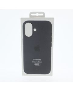 Apple NEW Case FIT Apple iPhone 16 Silicone Case Magsafe Black - (MYY13ZM/A)