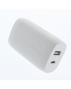 Belkin A-STOCK USB-C + USB-A Wall Charger 37W 3AMP Model WCB007dq White  