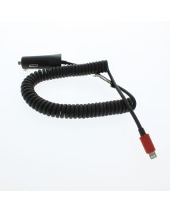 Verizon A-STOCK Car Lighter to Attached Lightning Car Charger 12W 2.4AMP (ERL) Red - (VPC24LGHT-M1)