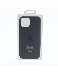 Apple NEW Case FIT Apple iPhone 15 Silicone Case Magsafe Black - (MXPD3ZM/A)