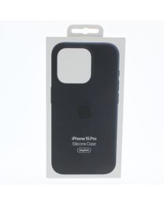 Apple NEW Case FIT Apple iPhone 15 Pro Silicone Case Magsafe Black - (MT1A3ZM/A)