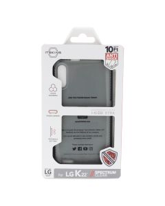 Itskins A-STOCK Case FIT LG K22 Smoke Black - (LG22-SPECM-USCS)