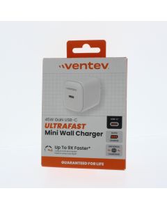 Ventev NEW USB-C Wall Charger 45W White  