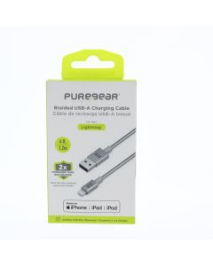Pure Gear NEW Cable USB-A To Lightning 1.2 Meter (3.9 ft) Silver - (G01397PG | 63052PG)