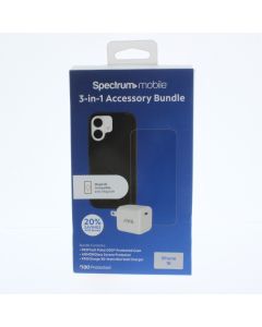 Universal NEW Case FIT Apple iPhone 16 3-1 Pack accesory (screen protector ,cube) Black  - (SBUND3200)