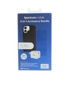 Universal A-STOCK Case FIT Apple iPhone 16 Pus 3-1 Pack ACCESORY (Missing screen protector) Black - (SBUN3210)