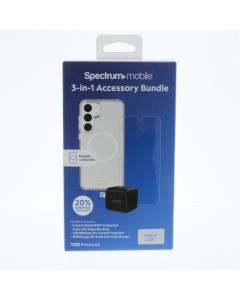 Universal NEW Case FIT Samsung Galaxy S25 3-1 Accessory Bundle Clear  - (SBUND1201)