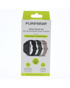 Pure Gear NEW Watch Band FIT Apple Watch (38/40/41 mm) Black/Green/Pink - (64505PG)