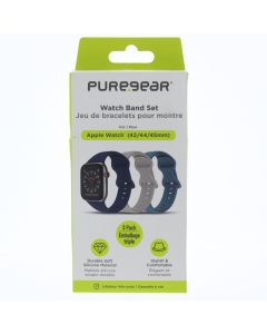 Pure Gear NEW Watch Band FIT Apple (42/44/45mm) Blue, Gray and Teal - (64349PG)