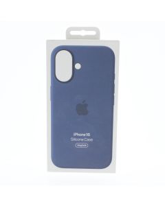 Apple NEW Case FIT Apple iPhone 16 Silicone Case Magsafe Denim - (MYY23ZM/A)
