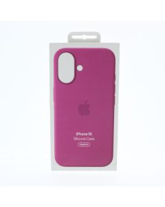 Apple NEW Case FIT Apple iPhone 16 Silicone Case Magsafe Fuchsia - (MYY53ZM/A)