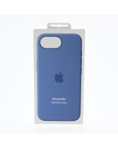Apple NEW Case FIT Apple iPhone 16e Silicone Case Winter Blue - (MD3Q4ZM/A)