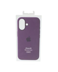 Apple NEW Case FIT Apple iPhone 16 Silicone Case Magsafe Plum - (MYY43ZM/A)