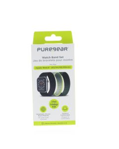 Pure Gear NEW Watch Band FIT Apple watch(42/44/45/49mm) Black , Green and light Green - (G01697PG)