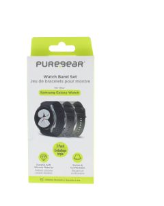 Pure Gear NEW Watch Band FIT Samsung Galaxy Watch 44/40mm, watch4, 46/42mm , 5 44/40mm , 5 pro 45mm and Watch6 series Black , Gray and Green - (64503PG)