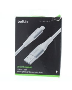 Belkin A-STOCK Braided Cable USB-A To Lightning 2 Meter (6.5 ft)  White  - (CAA002)