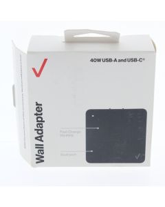 Verizon A-STOCK USB-C Wall Charger 45W 3AMP (ERL) Black - (TVL45WPPSBLK-A)