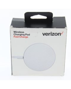 Verizon NEW Attached Micro USB Wall Charger 18W 2AMP + Wireless Charging Pad 10w (ERL)  White  - (WC10WGGLWHT-AL)