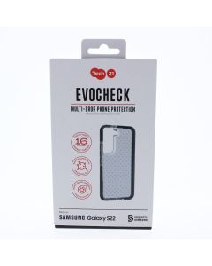 Tech 21 B-STOCK Case FIT Samsung Galaxy S22 EvoCheck Smoke Black - (T21-9361)