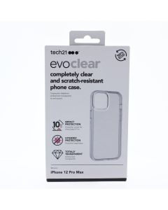Tech 21 NEW Case FIT Apple iPhone 12 Pro Max EvoClear Clear - (T21-8401)