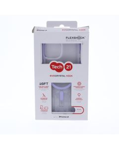 Tech 21 A-STOCK Case FIT Apple iPhone 14 EvoCrystal Kick Clear/purple - (T21-10389)
